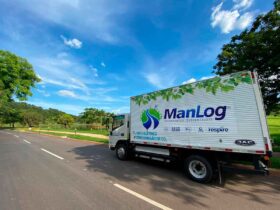 Caminhão elétrico Manlog Transportes
