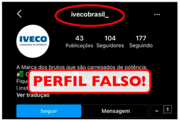 Perfil falso IVECO Instagram