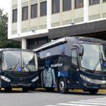 ônibus Mercedes-Benz OF 1519 urbano e O 500 R rodoviário