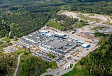 Fábrica de caminhões articulados da Volvo CE em Braås, na Suécia