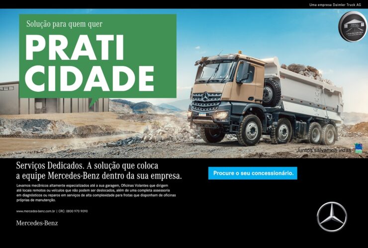 Serviço Dedicado Mercedes-Benz possui diferentes modalidades, de acordo com o tamanho da frota, natureza das operações e a estrutura de cada cliente